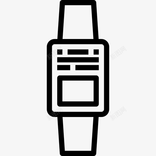智能手表设备和技术6线性图标svg_新图网 https://ixintu.com 智能手表 线性 设备和技术6