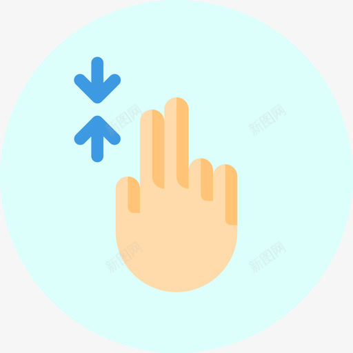 轻触手势设置7平放图标svg_新图网 https://ixintu.com 平放 手势设置7 轻触