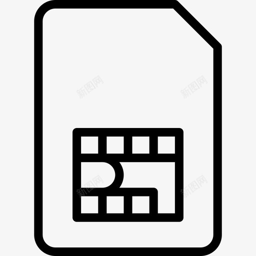 Sim卡技术39线性图标svg_新图网 https://ixintu.com Sim卡 技术39 线性