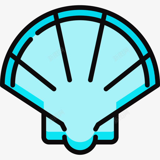 贝壳热带18线形颜色图标svg_新图网 https://ixintu.com 热带18 线形颜色 贝壳