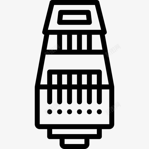 以太网pc组件2线性图标svg_新图网 https://ixintu.com pc组件2 以太网 线性