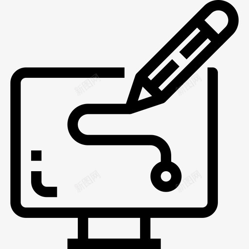 监视器计算机和硬件5线性图标svg_新图网 https://ixintu.com 监视器 线性 计算机和硬件5