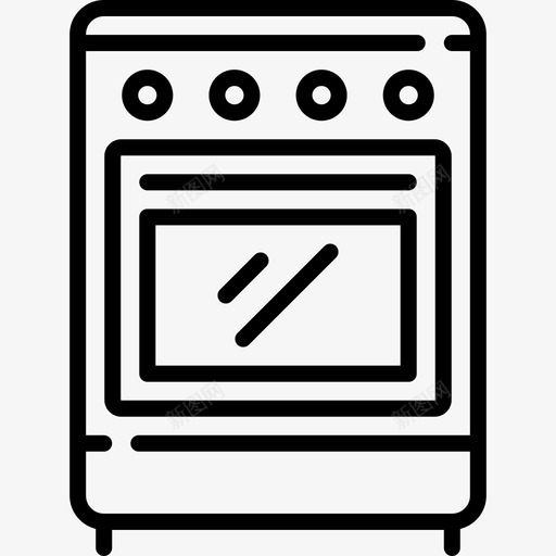炉灶家庭和生活3线性图标svg_新图网 https://ixintu.com 家庭和生活3 炉灶 线性
