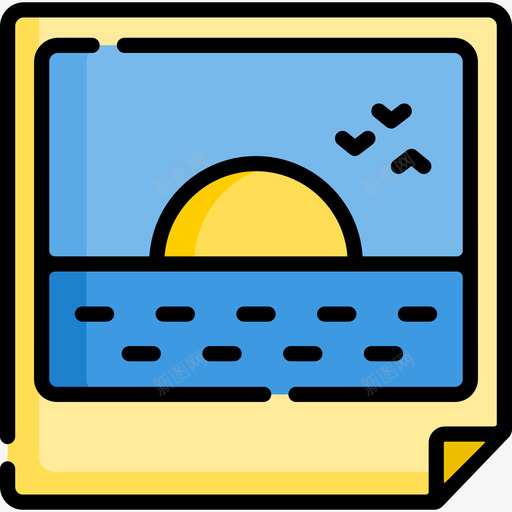 海滩夏季11线性颜色图标svg_新图网 https://ixintu.com 夏季11 海滩 线性颜色