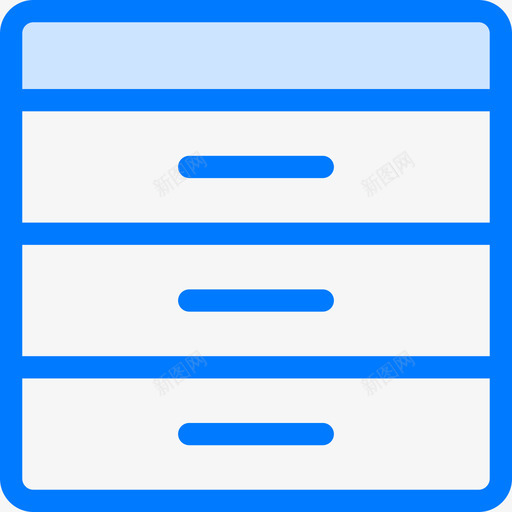 抽屉卧室蓝色图标svg_新图网 https://ixintu.com 卧室 抽屉 蓝色