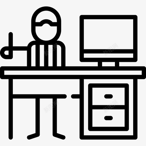 办公室职业和新业务3直线型图标svg_新图网 https://ixintu.com 办公室 直线型 职业和新业务3