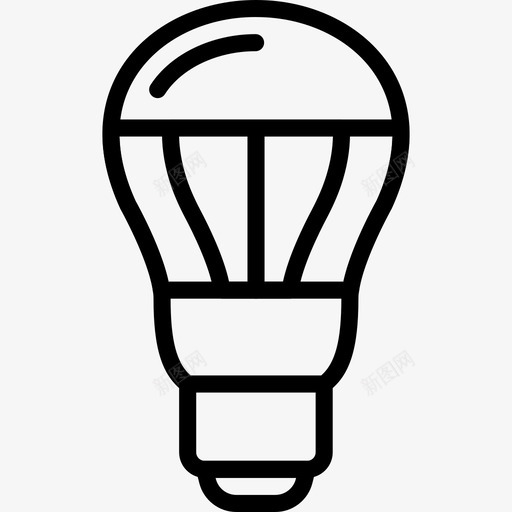 灯泡家具和家用8线性图标svg_新图网 https://ixintu.com 家具和家用8 灯泡 线性