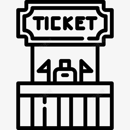 票公平2直线图标svg_新图网 https://ixintu.com 公平2 直线 票