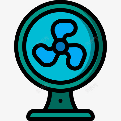 风扇家用电器5线颜色图标svg_新图网 https://ixintu.com 家用电器5 线颜色 风扇