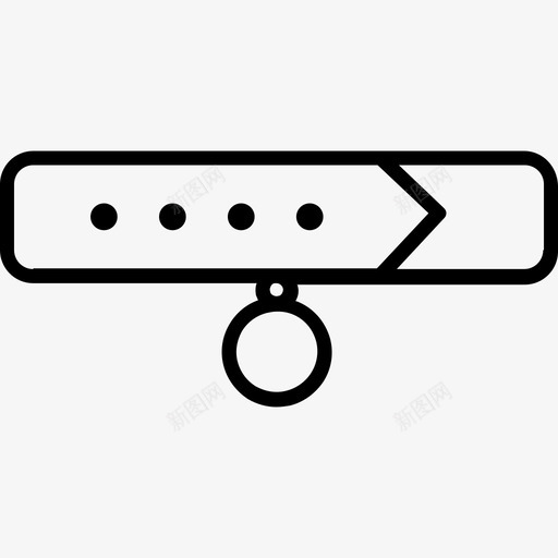 项圈宠物6线性图标svg_新图网 https://ixintu.com 宠物6 线性 项圈