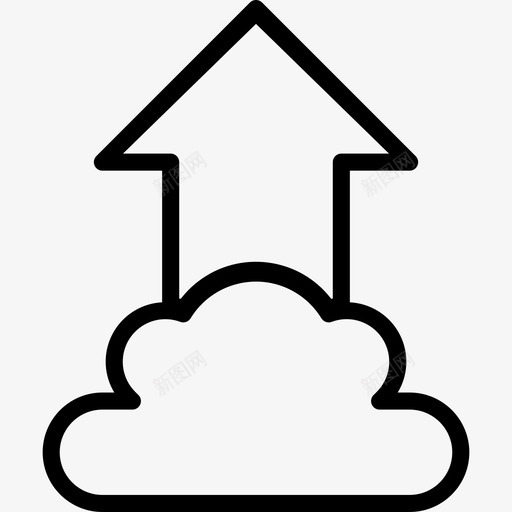 云浏览器和接口4线性图标svg_新图网 https://ixintu.com 云 浏览器和接口4 线性