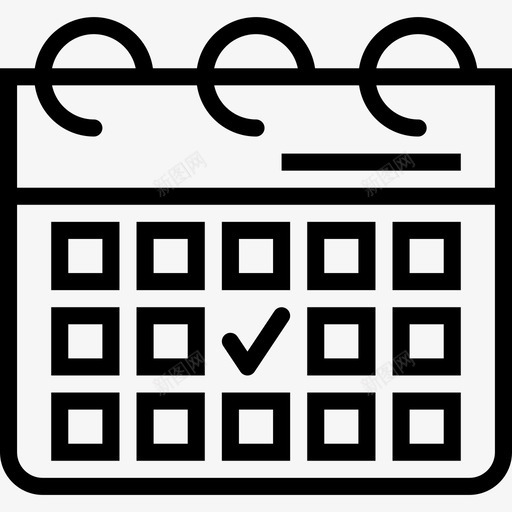 日历生日聚会17直线图标svg_新图网 https://ixintu.com 日历 生日聚会17 直线