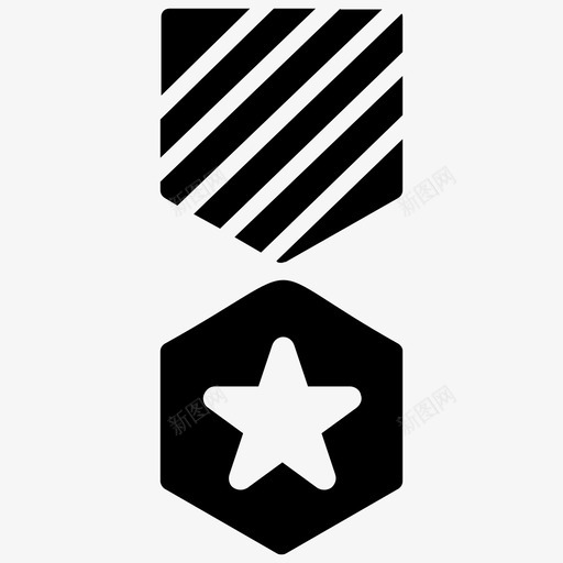 丝带徽章成就徽章图标svg_新图网 https://ixintu.com 丝带徽章 徽章 成功 成就 第一名 项目管理字形图标