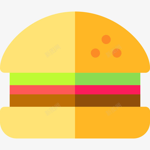 汉堡包夏季派对17平铺图标svg_新图网 https://ixintu.com 夏季派对17 平铺 汉堡包