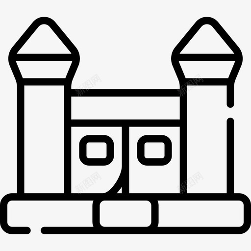 弹跳城堡游乐园10直线型图标svg_新图网 https://ixintu.com 弹跳城堡 游乐园10 直线型