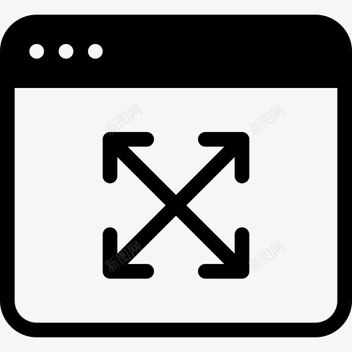 浏览器窗口和应用程序填充图标svg_新图网 https://ixintu.com 填充 浏览器 窗口和应用程序