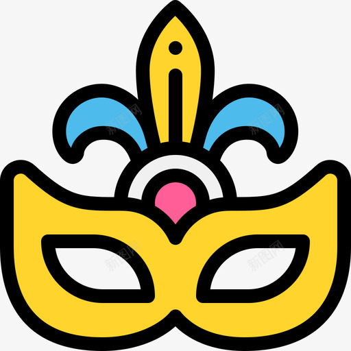 眼罩巴西嘉年华8线性颜色图标svg_新图网 https://ixintu.com 巴西嘉年华8 眼罩 线性颜色