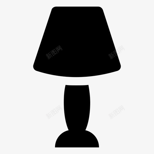 夜灯台灯书房灯图标svg_新图网 https://ixintu.com 书房灯 台灯 夜灯 灯具灯实心图标