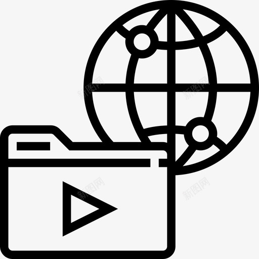 数据共享云技术5线性图标svg_新图网 https://ixintu.com 云技术5 数据共享 线性