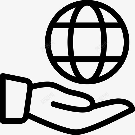 地球自然生态3线性图标svg_新图网 https://ixintu.com 地球 线性 自然生态3