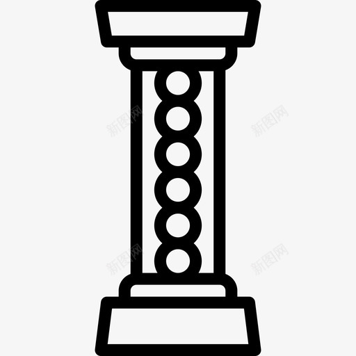 立柱建筑5线性图标svg_新图网 https://ixintu.com 建筑5 立柱 线性