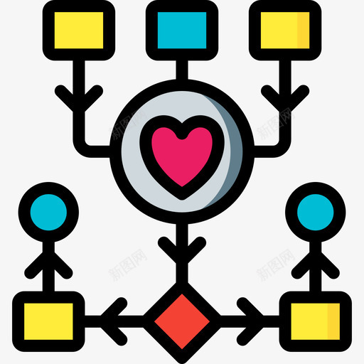 算法人工智能20线性颜色图标svg_新图网 https://ixintu.com 人工智能20 算法 线性颜色