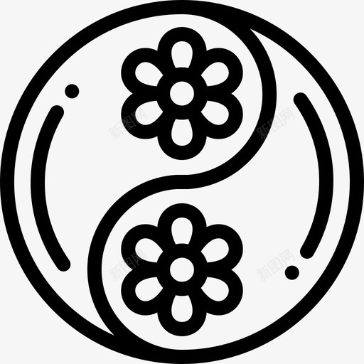 阴阳和平人权7直系图标svg_新图网 https://ixintu.com 和平人权7 直系 阴阳