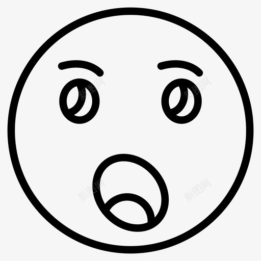 累了表情符号脸图标svg_新图网 https://ixintu.com 笑脸 笑脸和表情线第一卷 累了 脸 表情符号