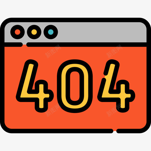 404错误web维护4线性颜色图标svg_新图网 https://ixintu.com 404错误 web维护4 线性颜色