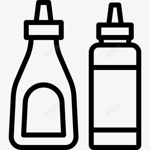 番茄酱39号餐厅线性图标svg_新图网 https://ixintu.com 39号餐厅 番茄酱 线性