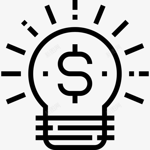 灯泡财务策略3线性图标svg_新图网 https://ixintu.com 灯泡 线性 财务策略3