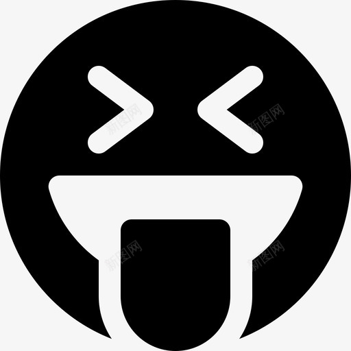 舌头表情符号3填充图标svg_新图网 https://ixintu.com 填充 舌头 表情符号3