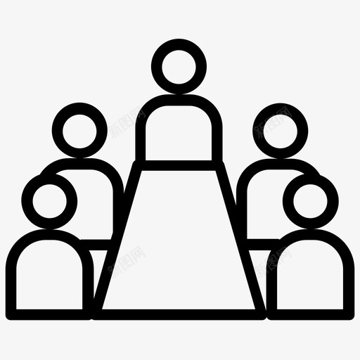 商务会议商务交流商务对话图标svg_新图网 https://ixintu.com 专业讨论 商务交流 商务会议 商务对话 商务讨论 项目管理线向量图标