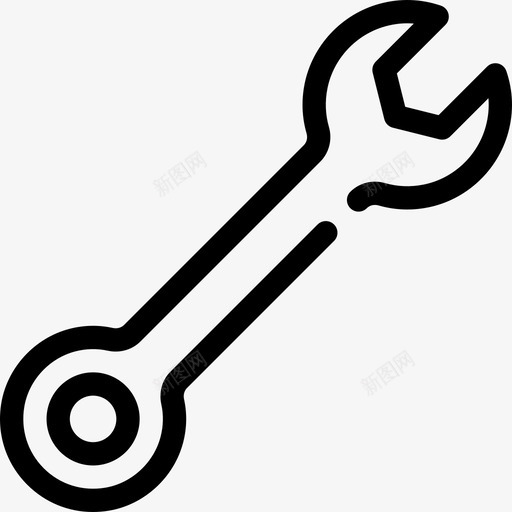 22号工具直线扳手图标svg_新图网 https://ixintu.com 22号工具直线扳手