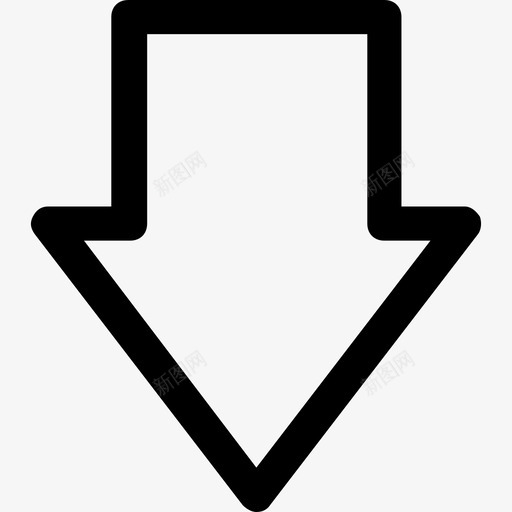 向下箭头指针8线性图标svg_新图网 https://ixintu.com 向下箭头 指针8 线性
