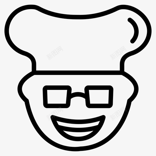 酷表情脸图标svg_新图网 https://ixintu.com 笑脸 笑脸和表情线第二卷 脸 表情 酷