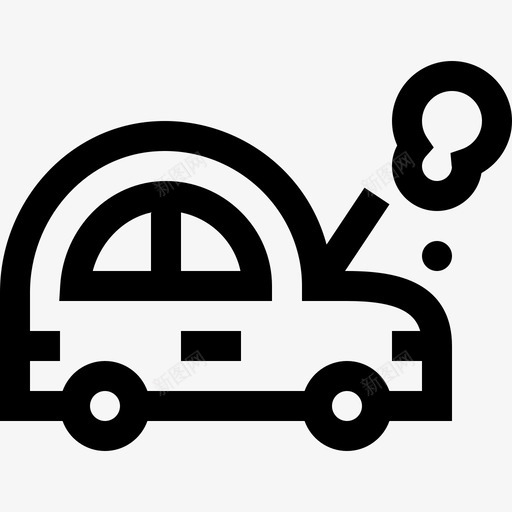 汽车保险5直线型图标svg_新图网 https://ixintu.com 保险5 汽车 直线型