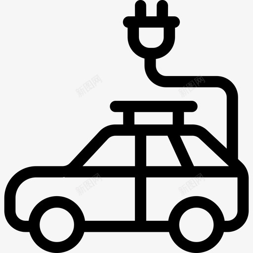 电动汽车汽车4直线型图标svg_新图网 https://ixintu.com 汽车4 电动汽车 直线型