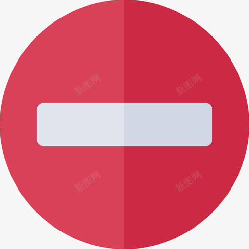 禁止交通标志平坦图标svg_新图网 https://ixintu.com 交通标志 平坦 禁止