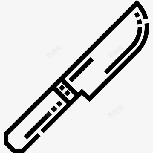 刀厨房工具13线性图标svg_新图网 https://ixintu.com 刀 厨房工具13 线性