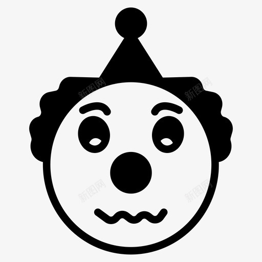 困惑表情符号脸图标svg_新图网 https://ixintu.com 困惑 笑脸 笑脸和表情符号第二卷 脸 表情符号