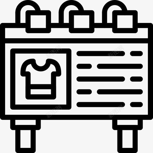 广告牌市区12直线图标svg_新图网 https://ixintu.com 市区12 广告牌 直线