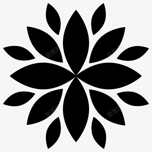 睡莲花莲花图标svg_新图网 https://ixintu.com 睡莲 花 荷花 莲花 莲花雕文图标