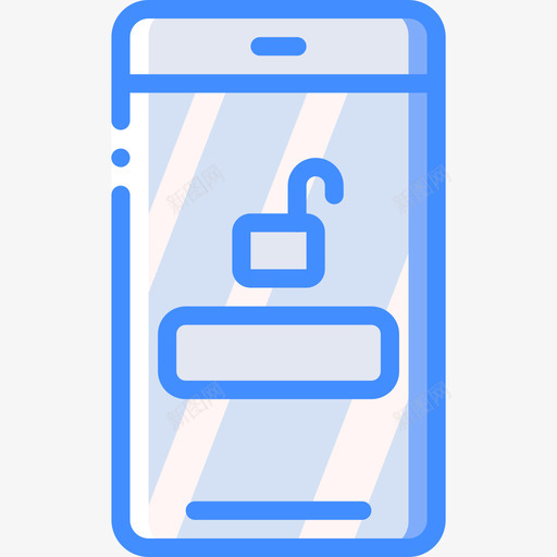 智能手机数据安全9蓝色图标svg_新图网 https://ixintu.com 数据安全9 智能手机 蓝色