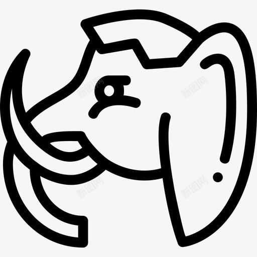 猛犸象史前16直系图标svg_新图网 https://ixintu.com 史前16 猛犸象 直系