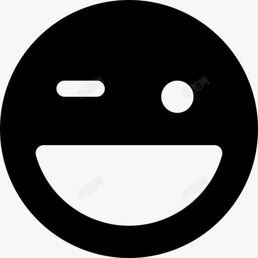 咧嘴笑表情符号3填充图标svg_新图网 https://ixintu.com 咧嘴笑 填充 表情符号3