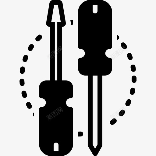 螺丝刀物体工具图标svg_新图网 https://ixintu.com 工具 扳手 物体 螺丝刀
