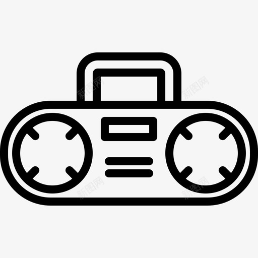 收音机tech14线性图标svg_新图网 https://ixintu.com tech14 收音机 线性