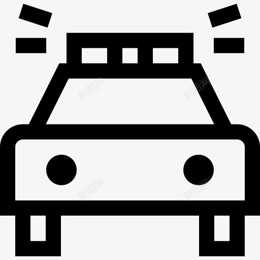 警车运输54直线型图标svg_新图网 https://ixintu.com 直线型 警车 运输54