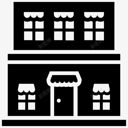 面包房烘焙店面包店图标svg_新图网 https://ixintu.com 建筑 烘焙店 购物中心和购物中心实心图标 面包店 面包房 餐厅